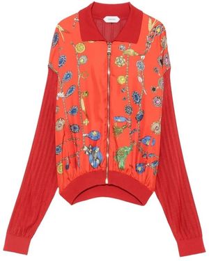 Versace Zip Cardigan - Rood
