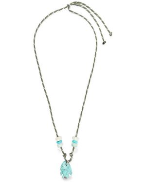 FLOWZE Accessoires ,Groen ,Vis Hanger Ketting - Metallic