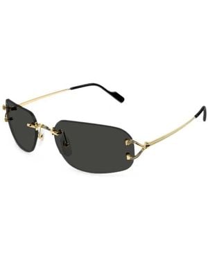Cartier Ct0663S Sonnenbrille - Mettallic