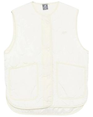 New Balance Fitness ,Wit ,Polyester Gewatteerd Vest