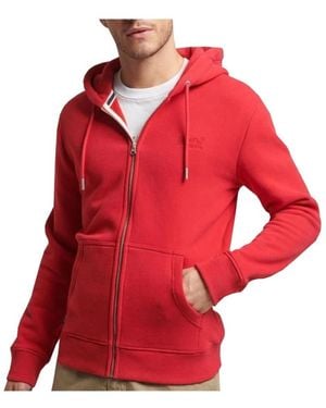 Superdry Zip-Throughs - Red