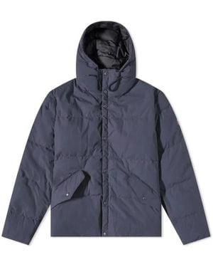 Holubar Dunkelblaue crinkle cropped pufferjacke