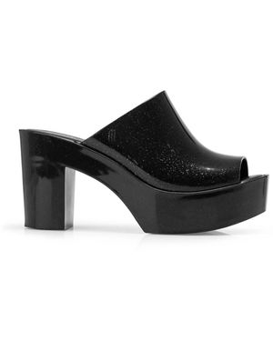 Melissa Schoenen ,Zwart ,Platform Mule Sandalen Zwart