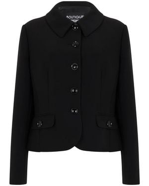 Moschino Elegante Schwarze Jacke Mit Klassischem Kragen