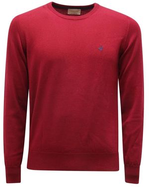 Brooksfield Wollpullover Burgund Made - Rot