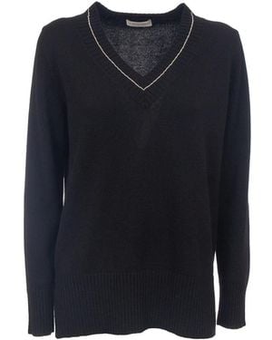 Le Tricot Perugia V-Neck Knitwear - Blue
