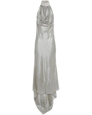 FROLOV Langes Seidenkleid - Grau