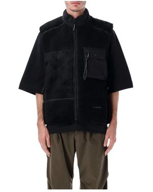 and wander 54 Mix Boa Weste - Schwarz