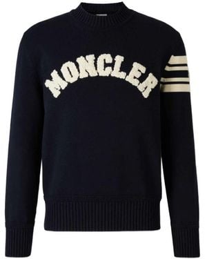 Moncler Round-Neck Knitwear - Blauw