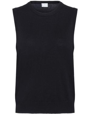 Kaffe Zwart Diep Gebreid Vest
