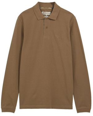 Barbour Tops ,Bruin ,Katoen Essentiële Polo Met Lange Mouwen