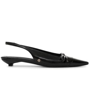 Anine Bing Kitten Heel Mit Schleifendetail - Schwarz