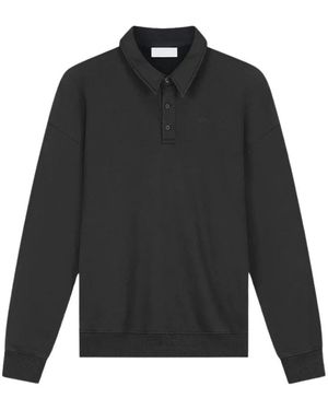 OLAF HUSSEIN Tops ,Zwart ,Katoen Signature Oversized Polo