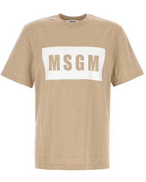 MSGM T-Shirts - Natural