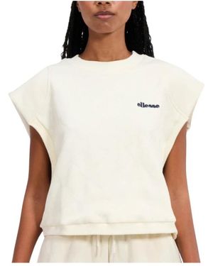 Ellesse Geknipte Mouwloze Sweatshirt - Wit