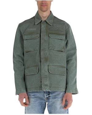 Desmo Field Jacket Met Klassieke Kraag - Groen