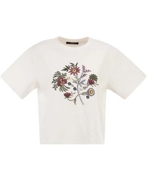 Weekend by Maxmara Wkdsabato Baumwoll-Jersey-T-Shirt - Weiß
