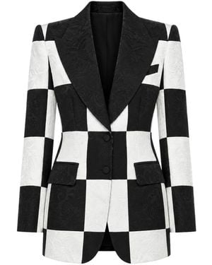 Dolce & Gabbana Jassen ,Veelkleurig ,Katoen Blazer - Zwart