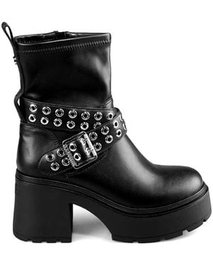 Buffalo Heeled Boots - Black