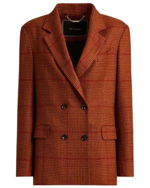 Kiton Zijde Kasjmier Double-Breasted Jas - Bruin