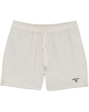 Barbour Somerset Pinstripe Badeshorts - Weiß