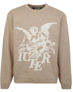Iuter Round-Neck Knitwear - Brown