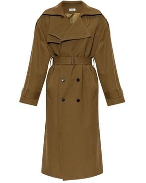 Balmain Double-Breasted Coats - Verde