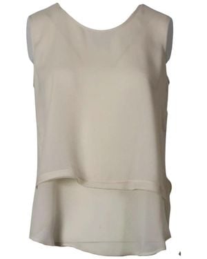 High Sleeveless Tops - Grey
