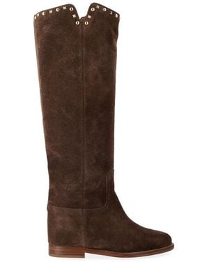 Via Roma 15 Suède Hoge Laars - Bruin