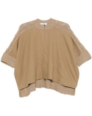 Max Mara Truien & Vesten ,Linnen Cardigan Van Linnen Garen - Naturel