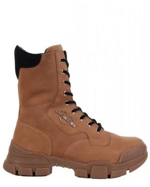 Love Moschino Lace-Up Boots - Brown