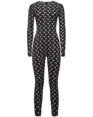 Marine Serre Allover jumpsuit - Negro