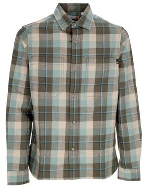 Timberland Long Sleeve Shirt Work Hvy Flannel Shirt - Green