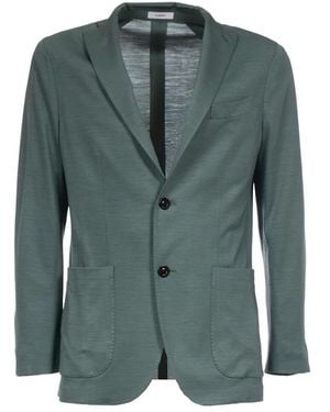 Boglioli Jacke Aus Reiner Wolle Mit Logoknöpfen - Grün