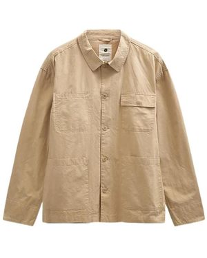 Anerkjendt Jassen ,Katoen 902202 Akodin Overshirt 5523 Incense - Naturel
