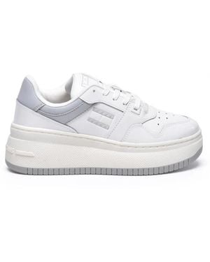 Tommy Hilfiger Flatform Patent Trainers - White