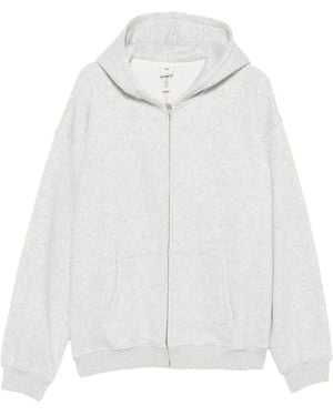 Skims Fleece Lounge Zip Up Hoodie - Wit