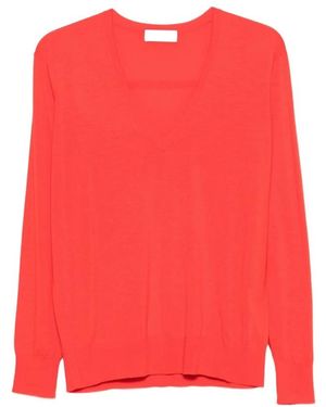 Dries Van Noten V-Hals Gebreide Trui - Rood
