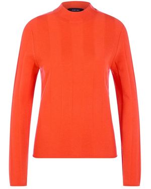 Marc Cain Schmaler Pullover Mit Stehkragen - Orange
