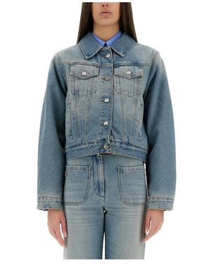 Victoria Beckham Denim Jackets - Blue