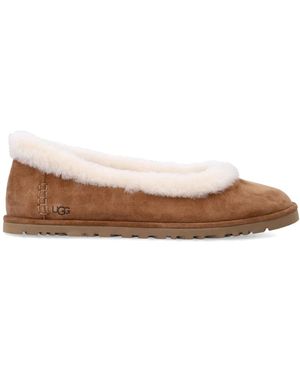 UGG Schoenen ,Bruin ,Suède Zora Ballet Flat