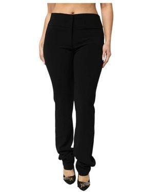 Exte High Waist Straight Leg Pants - Schwarz
