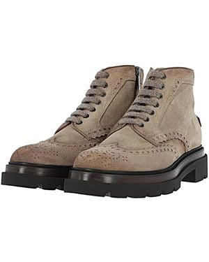 Santoni Lace-Up Boots - Marrone