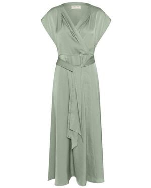Cream Midi Dresses - Green