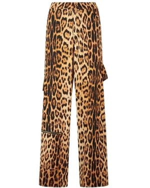 Roberto Cavalli Straight Trousers - Naturel