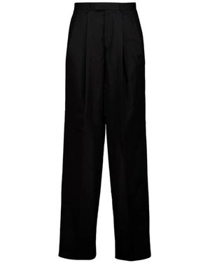Givenchy Broek Met Plissé En Wijde Pijpen - Zwart