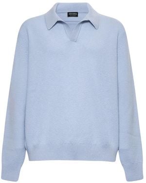 ZEGNA Polo Shirts - Blue