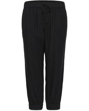 Kaffe Cropped Trousers - Nero