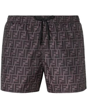 Fendi Tech Fabric Zwemshorts - Grijs
