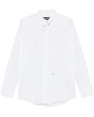 DSquared² Overhemden ,Wit ,Katoen Pin-Collar Slim-Fit Shirt